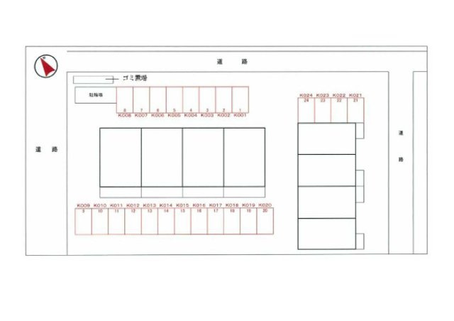 グランメールＡの駐車場|駐車場