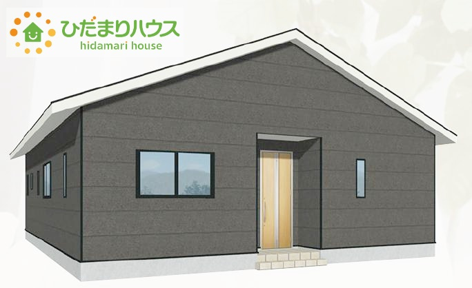 那珂市中台第2　新築戸建の外観パース|デザイナーズのようなお洒落な外観です☆彡