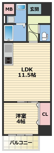 セントアミール南久宝寺の間取り