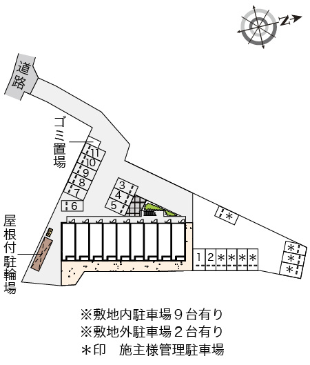 レオネクストフェリオ神立の駐車場|画像4