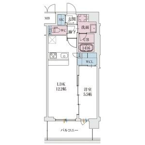 スプランディッド天王寺SOUTH　南百済小学校区の間取り