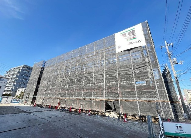 仮称）草加市花栗マンション新築工事のエントランス