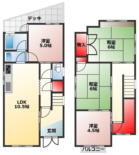 【間取り】 | 柳之町西3丁　貸家
