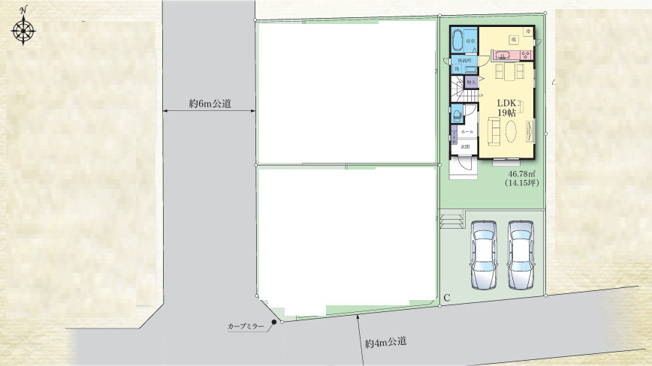 【区画図】 | 座間市立野台２丁目　新築戸建て　全3棟　【仲介手数料無料】 | 【仲介手数料無料でご紹介可能です】大樹不動産
