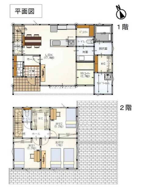 小山市大字横倉　新築戸建の間取り