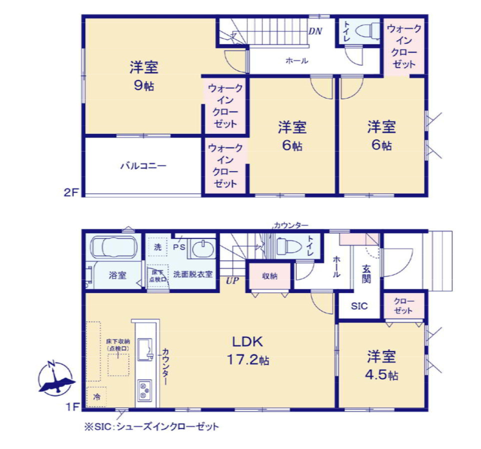 前橋市元総社町の間取り|1号棟