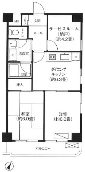ロジュマン西尾久の間取り