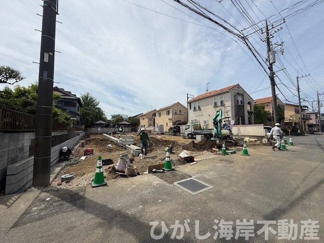 平塚市田村１丁目　売地　全5区画の外観|4月18日撮影　造成工事中　現地外観