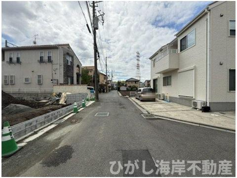 平塚市田村１丁目　売地　全5区画の前面道路含む現地写真|現地外観