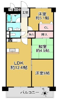 ユニライフ垂水千代ヶ丘の間取り