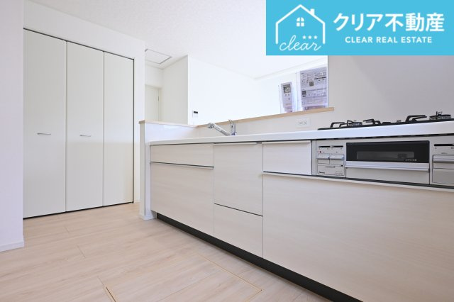 【キッチン】 | 前橋市粕川町新屋第1　クレイドルガーデン | 対面タイプならキッチン内にいながらご家族やお客様との会話が楽しめます