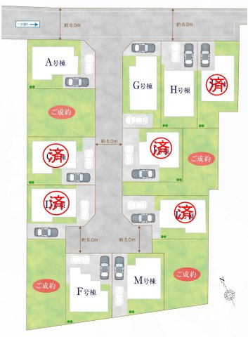 小平市上水本町2丁目 西武国分寺線 鷹の台駅 新築戸建の区画図