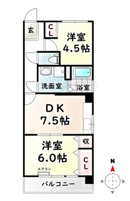 【居間・リビング】 | ツインズ新瑞橋 A棟【名古屋市賃貸・新瑞橋駅】