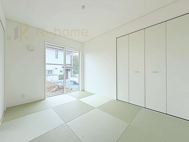 那珂市中台第2　新築戸建て　1号棟の和室|フローリングより衝撃が少ない和室は、ご両親のお部屋やキッズスペース、客間としても活用頂けます。