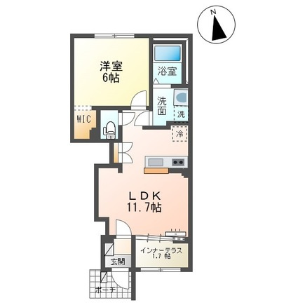 草深 アパートⅡ期新築工事 南側の間取り|間取図