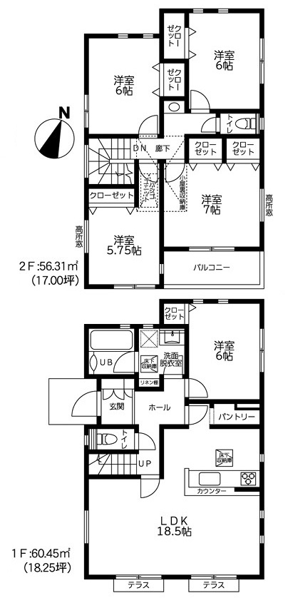 綾瀬市上土棚北2丁目3期 新築戸建 全1棟の画像