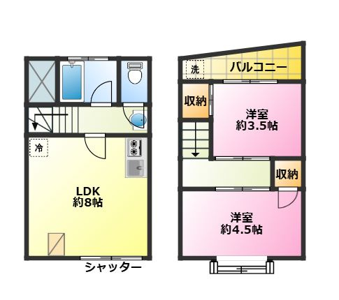 バードハイツ2の間取り|店舗事務所相談可♪