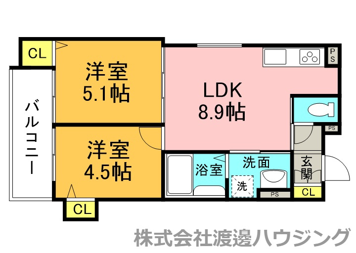 ラモーナ加島Ⅲの間取り