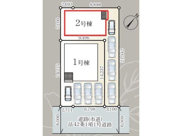 三佐第9-2号棟の区画図|全体区画図です。