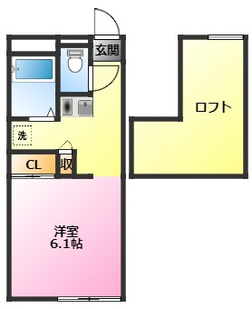 レオパレスみずきの間取り|ロフト付♪