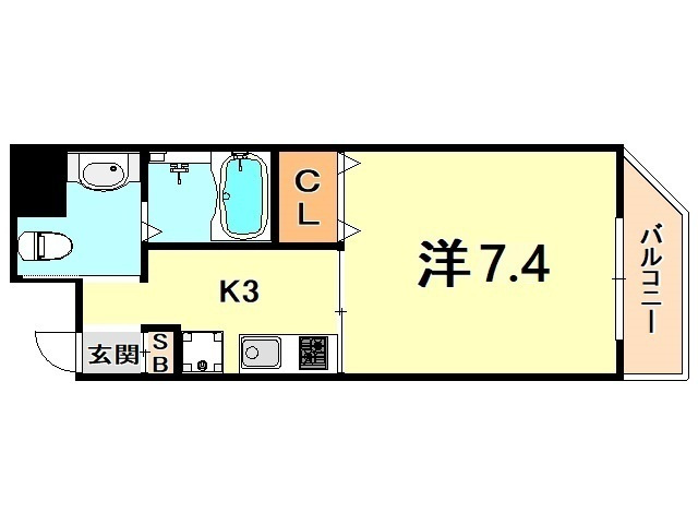 シティフラット六甲道の間取り