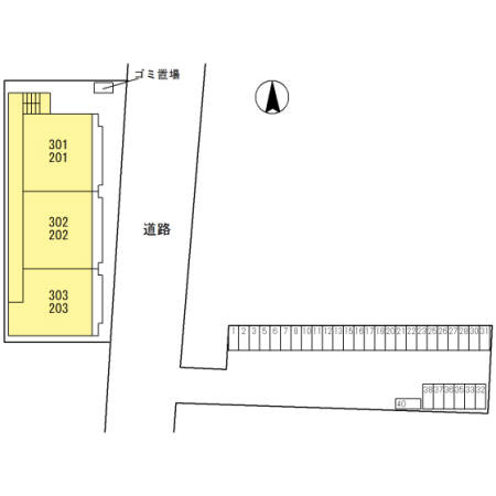 稲善マンションの区画図
