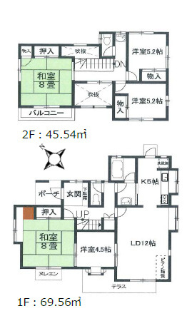 『鴻巣駅』東口22分の5LDKの中古戸建の間取り