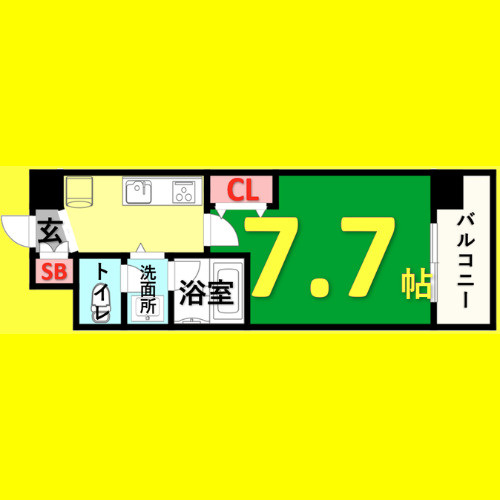 アルフィーレ新栄　名古屋市賃貸　仲介手数料無料の間取り