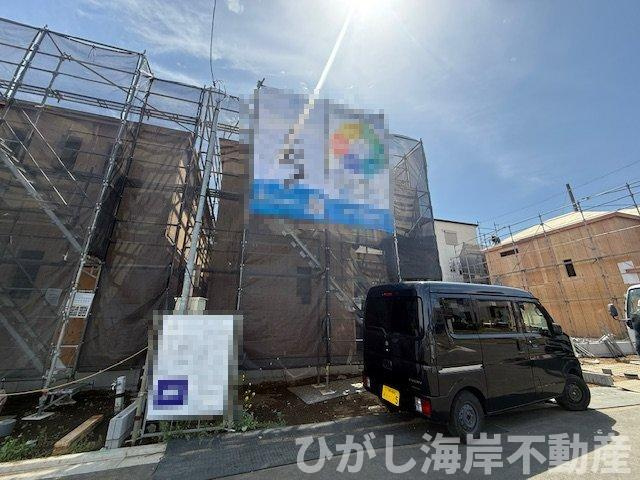 平塚市西真土1丁目 　新築戸建　全16棟の外観|4月18日撮影　建築中　現地外観