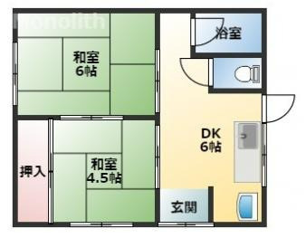 南貴望ヶ丘27-4テラスハウスの間取り