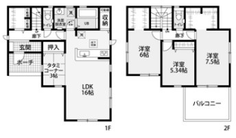 【間取り】 | マイホームネクスト久喜栗橋北Ⅱ