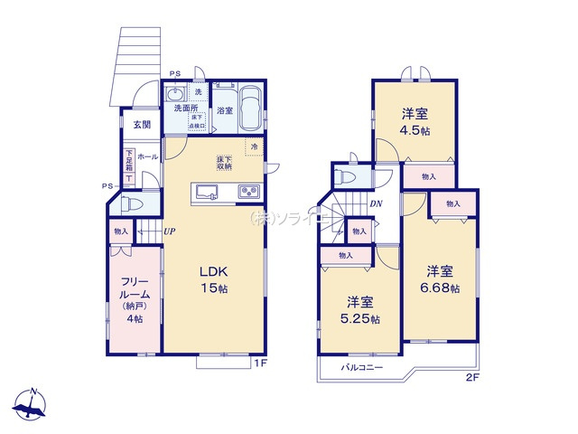 所沢中新井15期　全2棟　新築戸建　ハートフルタウンの間取り