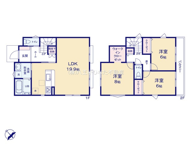 『八王子市新築戸建て』長房町771-56【仲介手数料無料】　　の間取り|～仲介手数料無料☆八王子ひなた不動産～八王子市長房町　新築戸建て