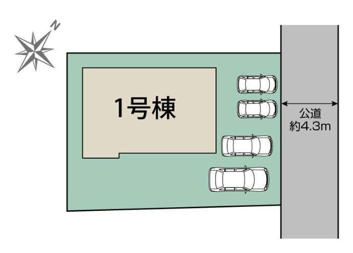 鎌倉市今泉台3丁目新築戸建て　1号棟の区画図|区画図「鎌倉市今泉台新築戸建て　１号棟」