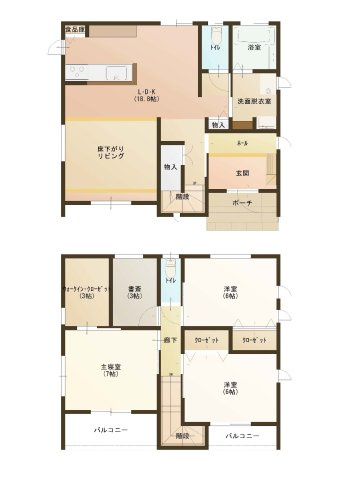 田村町売り戸建の間取り