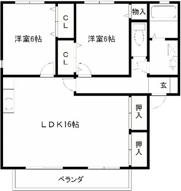 ベルナールⅡB棟の間取り