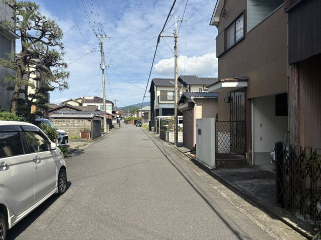 朝倉市甘木　売り土地の前面道路含む現地写真|前面道路含む現地写真です
