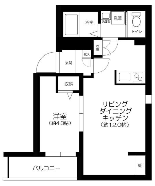 Ｔｈｅ　Ｒｅｓｉｄｅｎｃｅ　Ｎｉｈｏｎｂａｓｈｉの間取り
