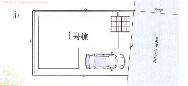寒川町一之宮6丁目新築戸建て　第55-1号棟の区画図|配置図「寒川町一之宮6丁目新築戸建て　1号棟」