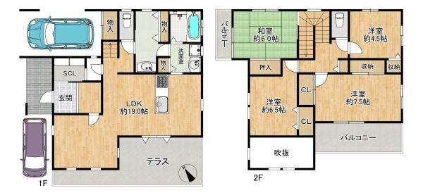 【間取り】 | 垂水区五色山4丁目　中古戸建