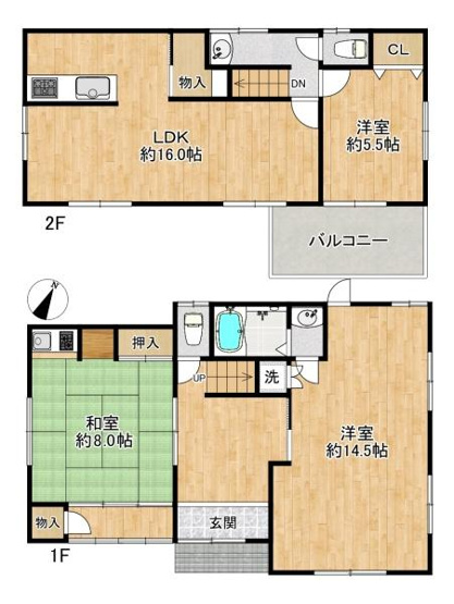 【間取り】 | 垂水区王居殿1丁目　中古戸建
