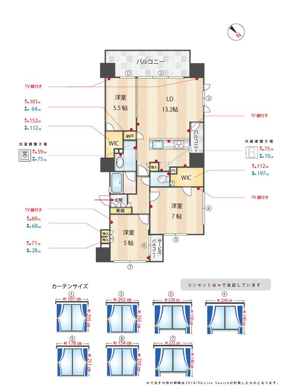 シティタワー西新の間取り