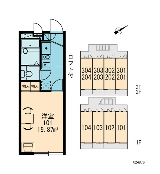 広島市佐伯区利松１丁目の賃貸マンションの間取り|画像3