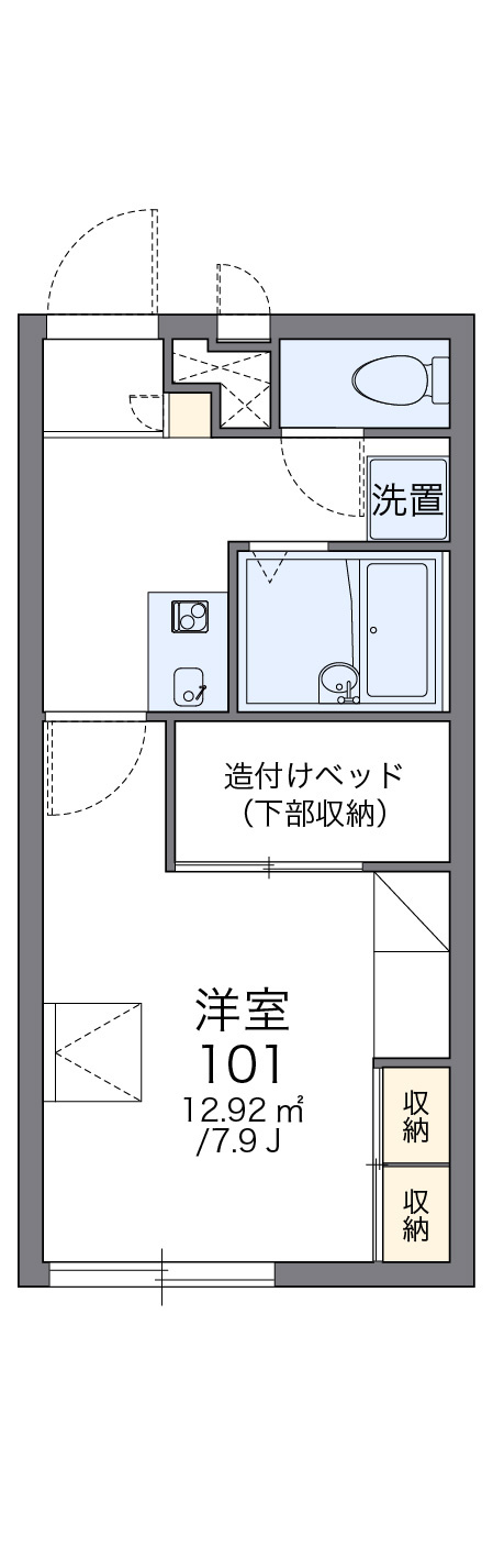 広島市佐伯区五日市６丁目のアパートの区画図|画像2
