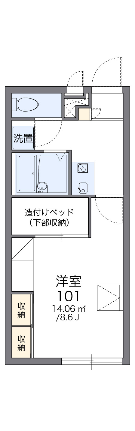広島市佐伯区利松３丁目のアパートの間取り|画像2