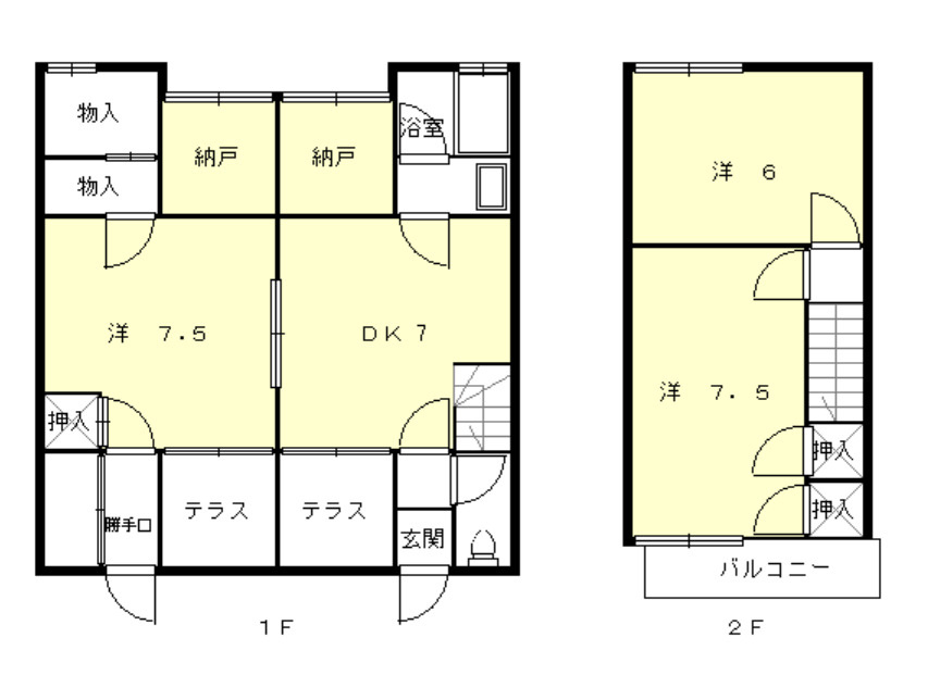 住建ハイツの間取り