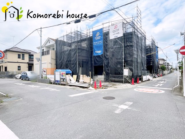 鴻巣市吹上本町2丁目　新築一戸建て　ブルーミングガーデン　02の前面道路含む現地写真|7/7撮影
