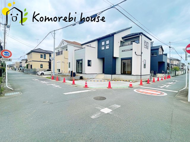 鴻巣市吹上本町2丁目　新築一戸建て　ブルーミングガーデン　02の前面道路含む現地写真|前面道路含む現地写真です