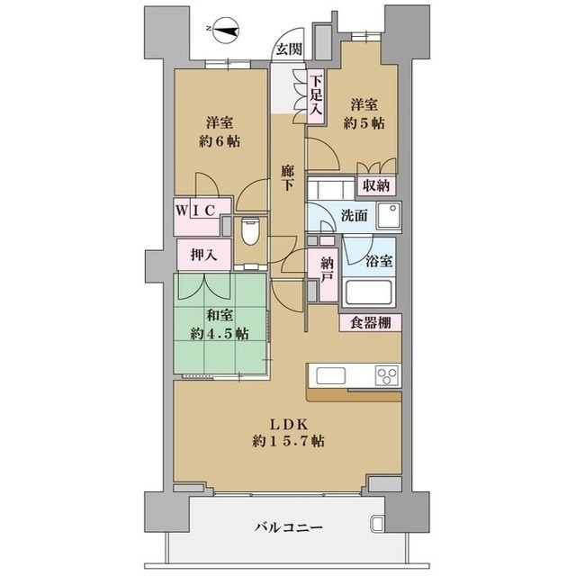 ザ・パークハウス桜坂サンリヤンの間取り