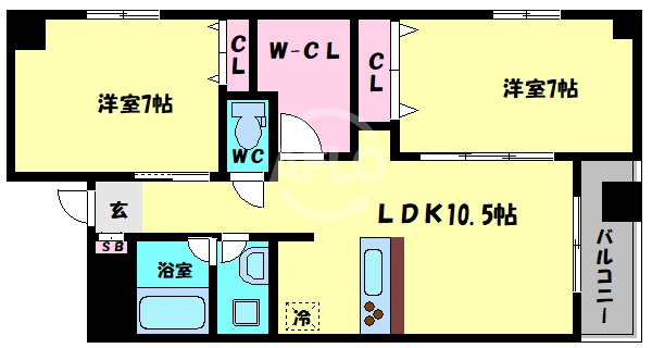 T-スクエア布施(高井田小学校)の間取り|T-スクエア布施　間取り